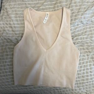 athleta nwot ribbed cropped tank top